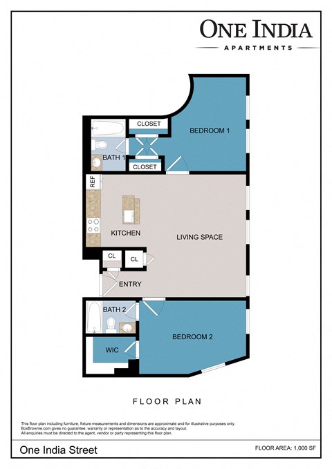 a floor plan of one apartments